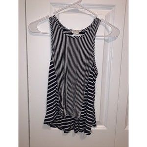 Btween girls striped tank top, size 10, black and white